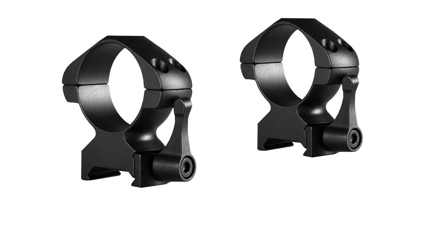 Hawke Precision Steel 1” 2 Piece Weaver Scope Rings - Lever