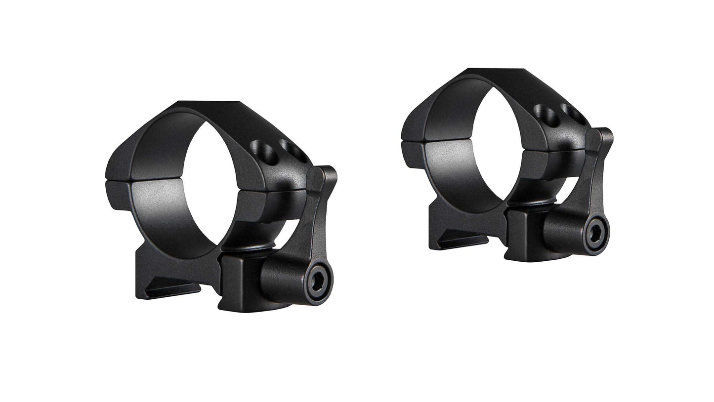 Hawke Precision Steel 1” 2 Piece Weaver Scope Rings - Lever