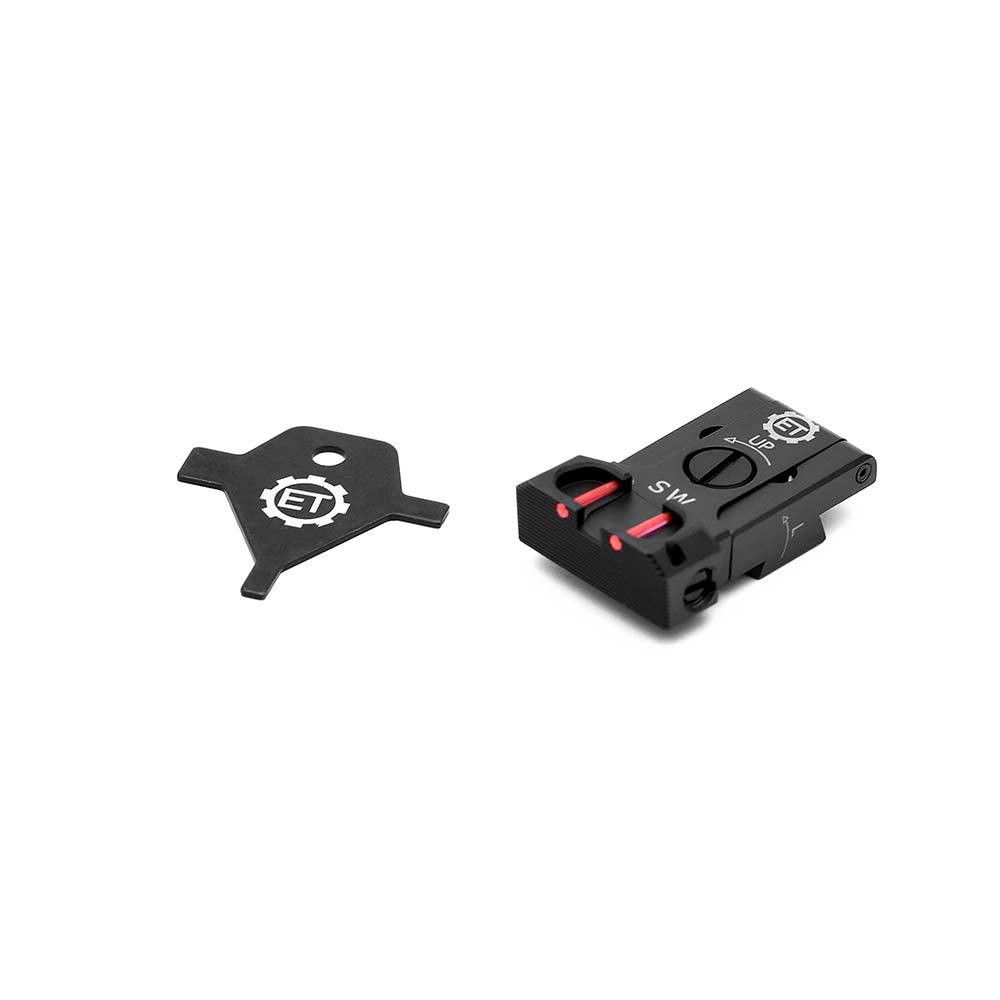 Eemann Tech Adjustable Rear Sight with Fiber Optics for CZ SP-01 SHADOW, CZ SHADOW 2 image 0
