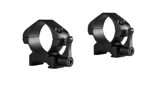 Hawke Precision Steel 30mm 2 Piece Weaver Scope Rings - Lever