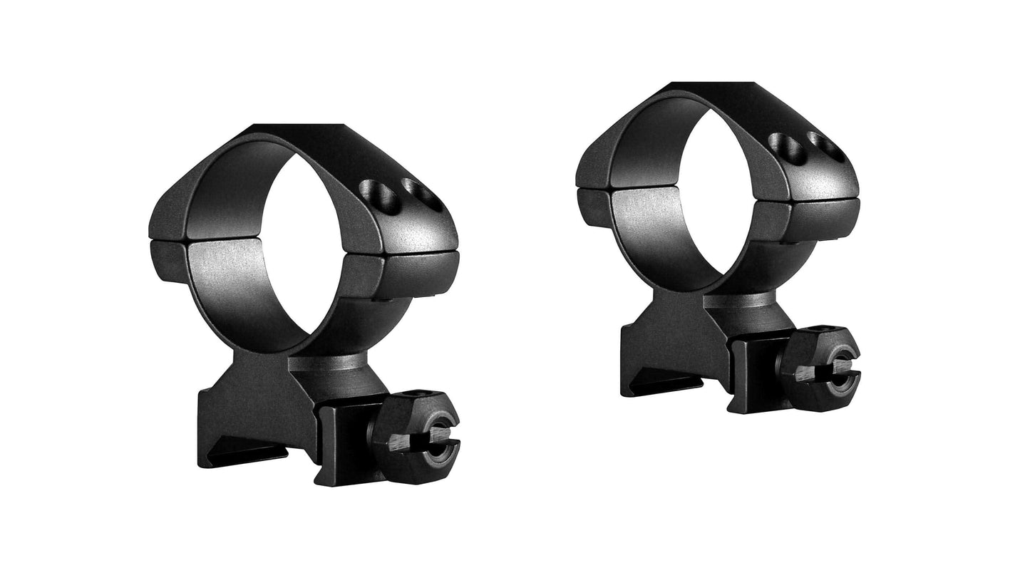 Hawke Precision Steel 30mm 2 Piece Weaver Scope Rings - Hex Nut