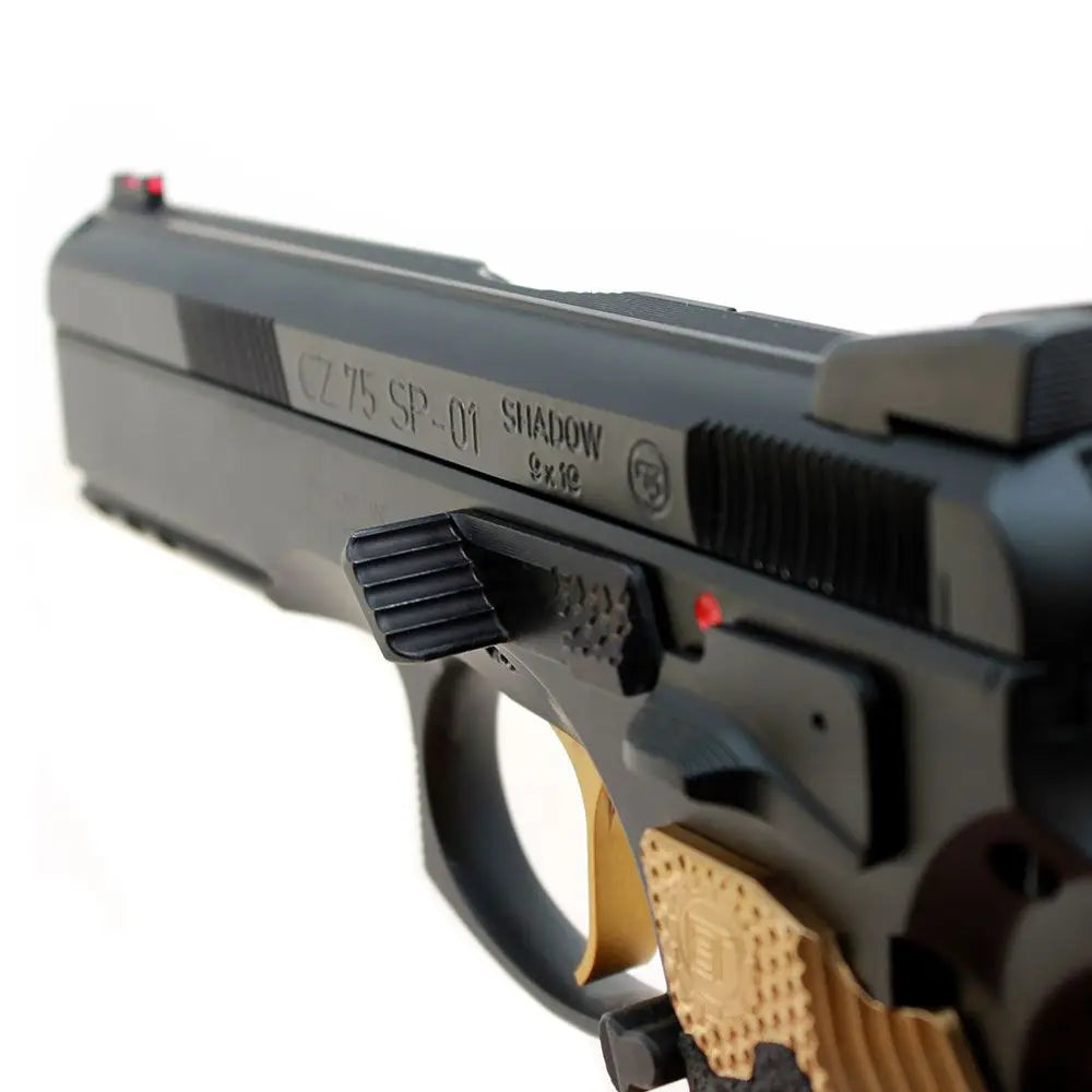 Eemann Tech Slide Stop with Thumb Rest for CZ 75 - BLACK
