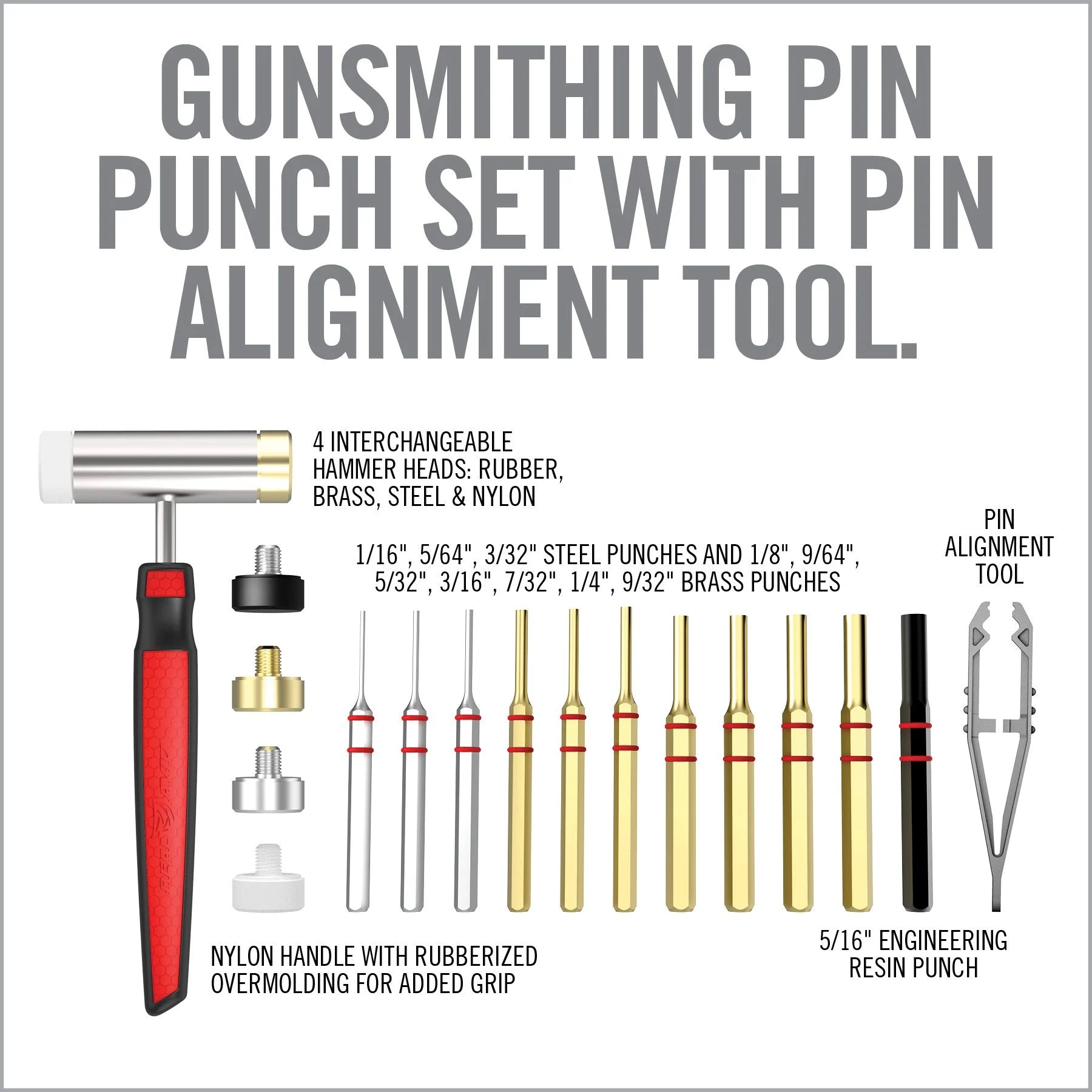 Real Avid Accu-Punch Hammer and Punches Brass image 5